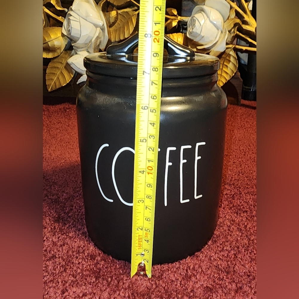 Rae Dunn Black Coffee Canister. - Picture 2 of 5